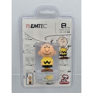 NEW EMTEC Charlie Brown Peanuts figure 8GB‎ USB 2.0 Flash Drive